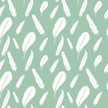 Feathers Seamless Pattern Stock Illustration
