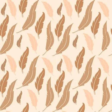 Feathers Seamless Pattern Stock Illustration