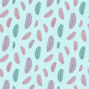 Feathers seamless pattern. pattern with feathers Illustrazione stock