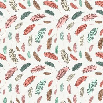 Feathers seamless pattern. Pattern with feathers イラスト素材
