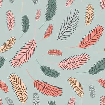 Feathers seamless pattern. Pattern with feathers Stockillustratie