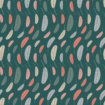 Feathers seamless pattern. Pattern feathers Stock Illustration