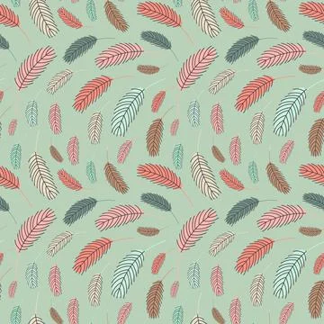 Feathers seamless pattern. Pattern feathers Illustrazione stock