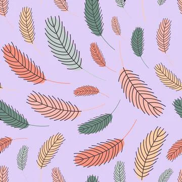 Feathers seamless pattern. Pattern with feathers Stock Illustration