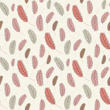 Feathers seamless pattern. Pattern with feathers. Stockillustratie