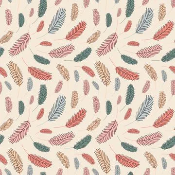 Feathers seamless pattern. Pattern with feathers. Stockillustratie