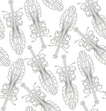 Feathers seamless texture Stock Illustration