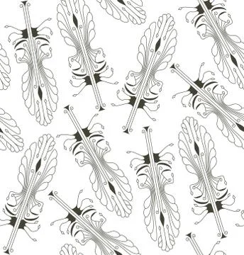 Feathers seamless texture Stock Illustration
