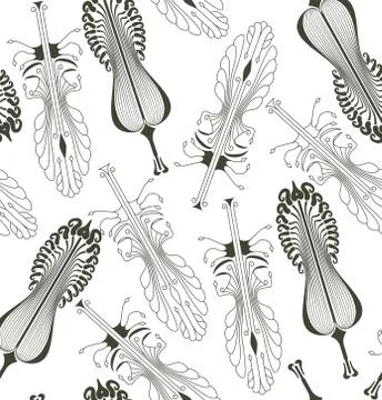 Feathers seamless texture Illustrazione stock