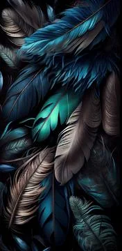Feathers texture bright vertical abstract background. Illustrazione stock