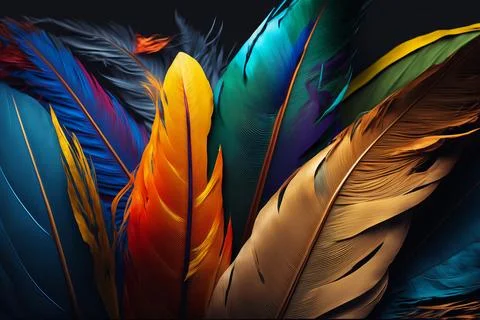 Feathers on a white background Stock Photos