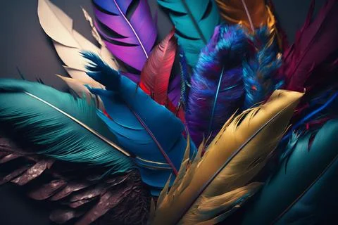Feathers on a white background Stock Photos