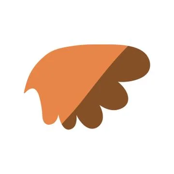 Feathers wing silhouette Illustrazione stock