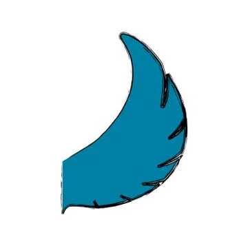 Feathers wing silhouette Illustrazione stock