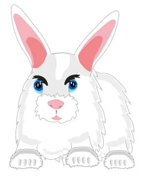 Feathery beast rabbit Stock Illustration