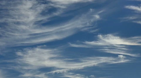Feathery Cirrus Stock Footage 54760779