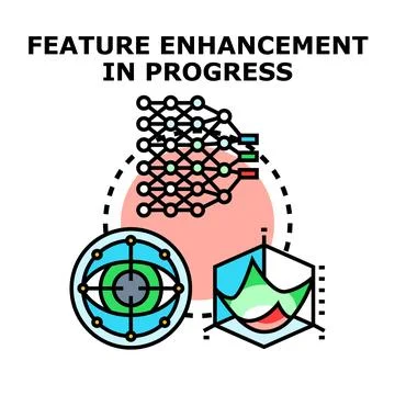 Feature enhancement in progress concept illustration Stock Illustration