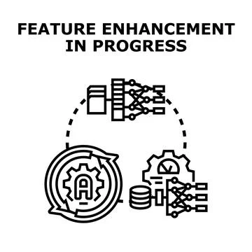 Feature enhancement in progress vector illustration イラスト素材