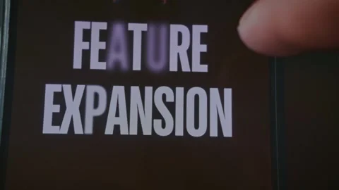 Feature Expansion themed graphic presentation regarded on smartphone Stock Footage 289092777