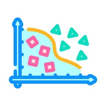 Feature extraction machine learning color icon vector illustration 库存插图