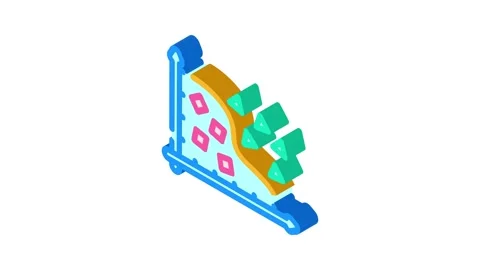 Feature extraction machine learning isometric icon animation 스톡 동영상 327280817