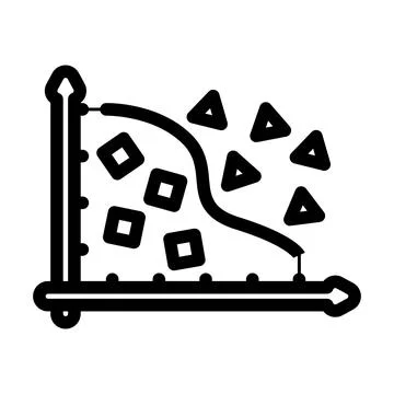 Feature extraction machine learning line icon vector illustration 스톡 일러스트