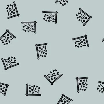 Feature extraction machine learning line vector seamless pattern 库存插图