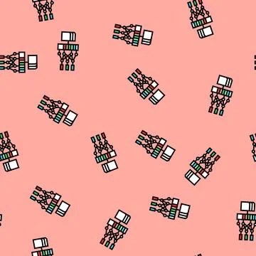 Feature extraction machine learning vector seamless pattern Illustrazione stock