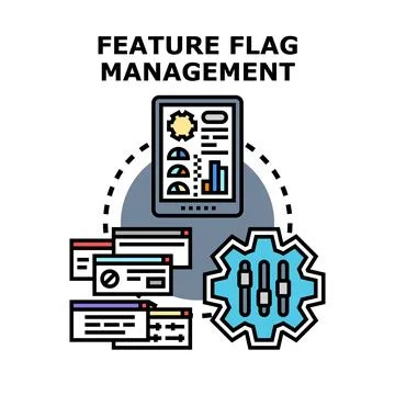 Feature flag management optimizing software development processes イラスト素材