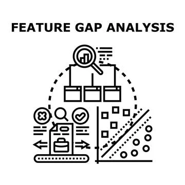 Feature gap analysis for business process optimization Stock Illustration