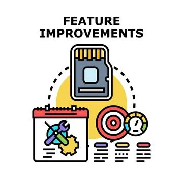 Feature improvements management and development process イラスト素材