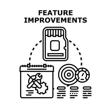 Feature improvements management and development process 库存插图