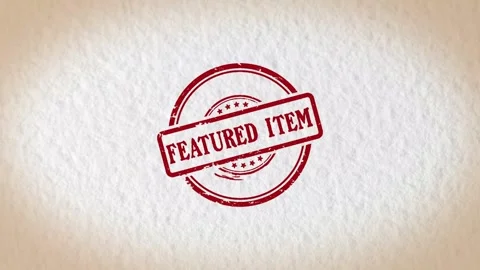 FEATURED ITEM stamp style word Stock Footage 319478711