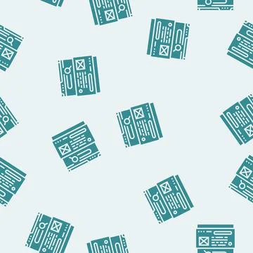 Featured snippet seo glyph seamless pattern Illustrazione stock
