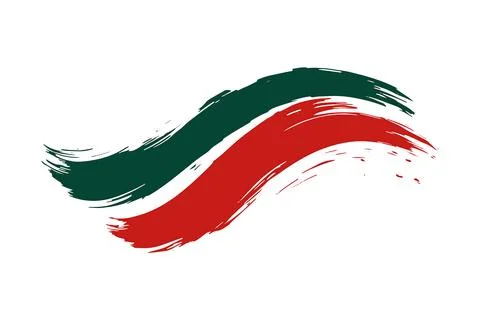 Features abstract artwork with rough, painterly strokes in red and green, con イラスト素材