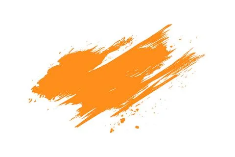 Features an abstract orange brush stroke smear texture, full of dynamic brush イラスト素材