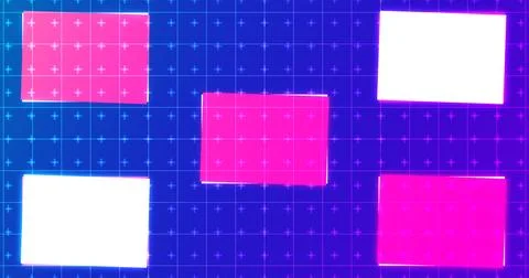Features animated geometric shapes on a background. Minimalist Geometric De.. Stock Illustration