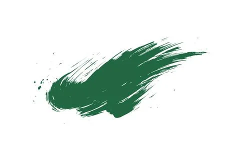 Features a dynamic green paint stroke, exhibiting a brush effect and grunge s イラスト素材