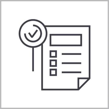 Features sheet linear icon, sign, symbol, vector on isolated background Stock Illustration