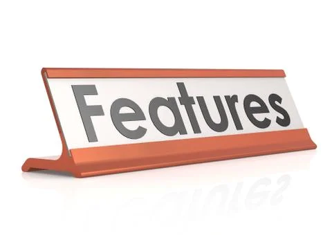 Features table tag Stock-Illustration