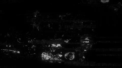 Featuring analog signal degradation, horizontal interference bands film damage Stock Footage 333909870