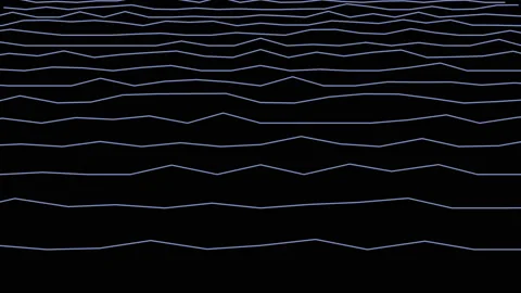 Featuring Blue Neon Grids and Lines. Digital Design Concept. Dream background Stock Footage 113324623