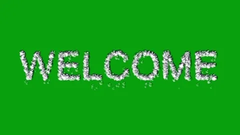 Featuring bubbles gently falling from welcome letters Stock-Footage 332158755