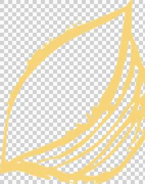 Featuring flat golden abstract leaf with curved outlines and inner lines on Stockillustratie