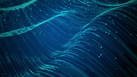 Featuring flowing digital waves, data streams, and glowing particles. Stock Footage 310866371