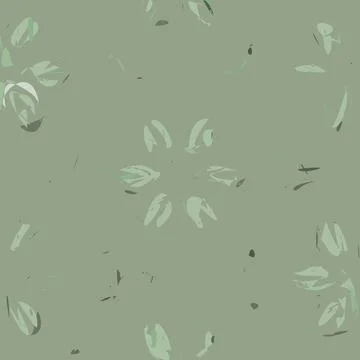 Featuring sage green flat pattern with mint and dark leaflike brushstrokes plus Stock Illustration