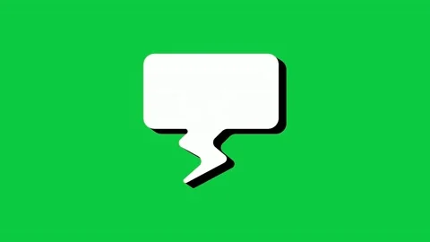 Featuring a sleek and simple animated speech bubble design this. Stock Footage 306848330