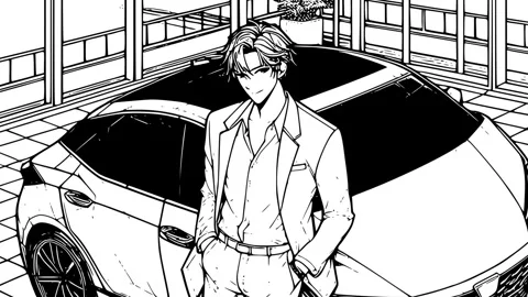 Featuring Youthful Boy With Cool Car For Whiteboard Animation Stock Footage 287175548