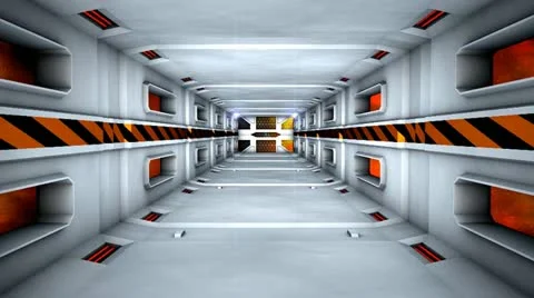 Featuristic hi-tech tunnel countdown, number, timer. Video stock 11383496