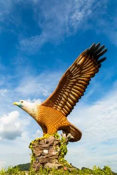 Feb 2017 - Langkawi, Malaysia - Eagle Square in Langkawi is the symbol of Lan Stock Photos